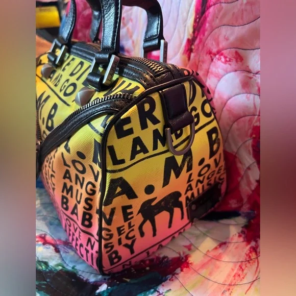 L.A.M.B. Yellow Pink satchel - Picture 2 of 10
